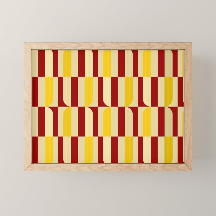 Marigold and Maple - Abstract Geometric Pattern Mini Art Print Gallery Image 1
