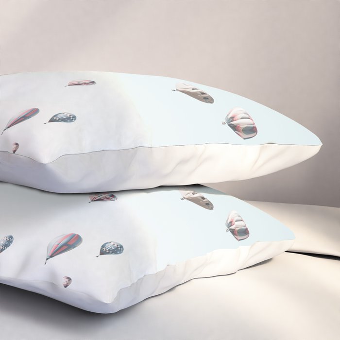 Hot Air Balloons Blue Sky Pillow Sham Gallery Image 3