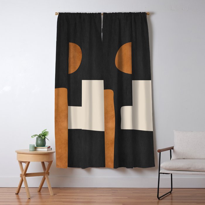 Abstract Minimal Shapes 128 Window Curtain Gallery Image 1