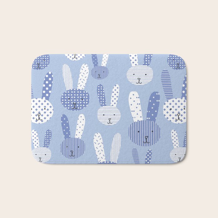 Blue Bunny Bath Mat Gallery Image 1