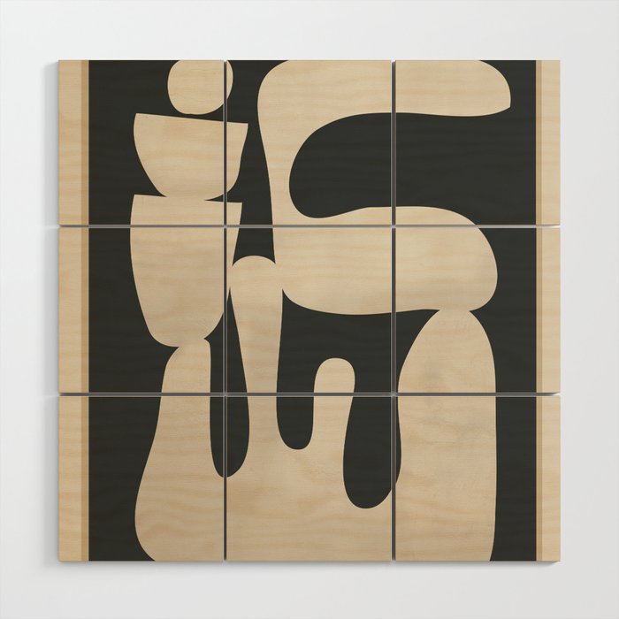 Modern Abstract Minimal Shapes 33 Wood Wall Art Gallery Image 1