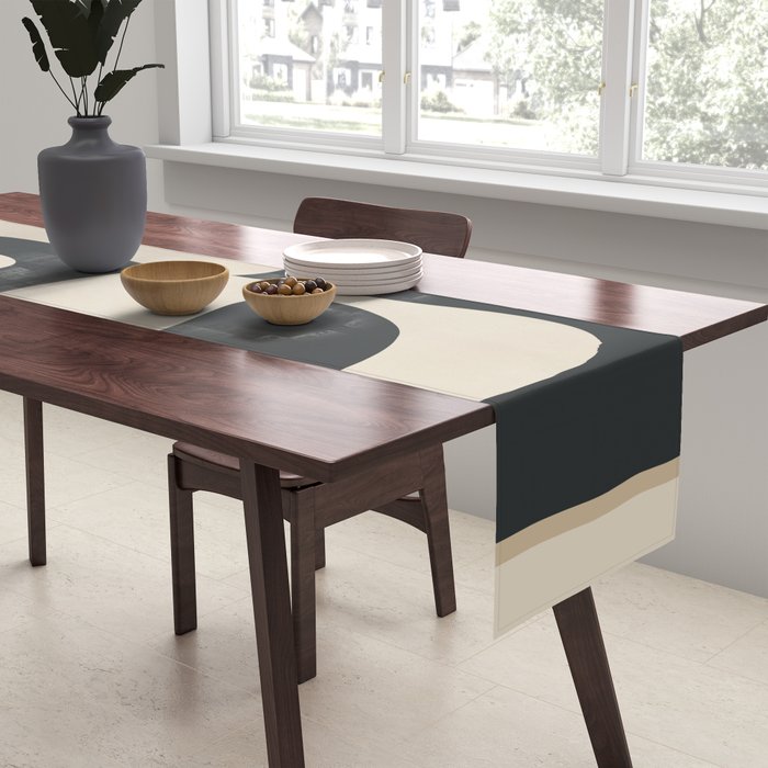 Modern Abstract Minimal Shapes 33 Table Runner Gallery Image 2
