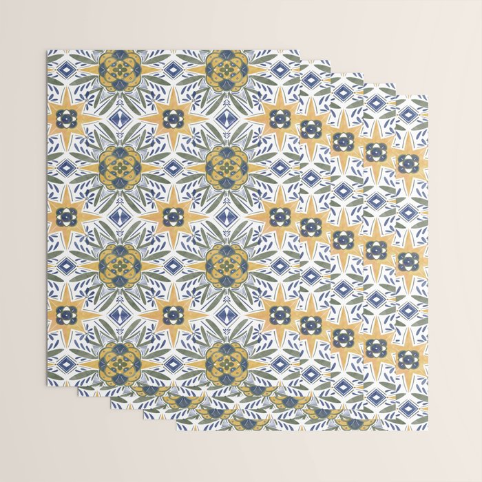 Modern fantasy tiles S Wrapping Paper Gallery Image 3
