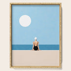 Minimalist Beach Sun Horizon Serving Tray Gallery Image 1