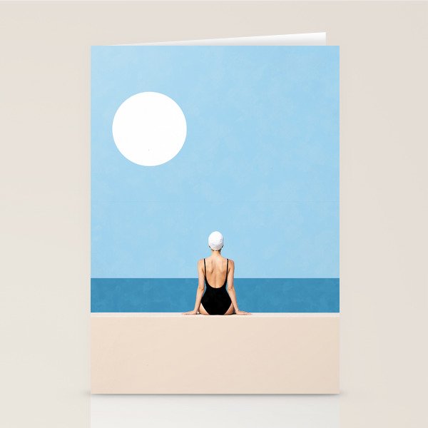 Minimalist Beach Sun Horizon Stationery Card Gallery Image 2