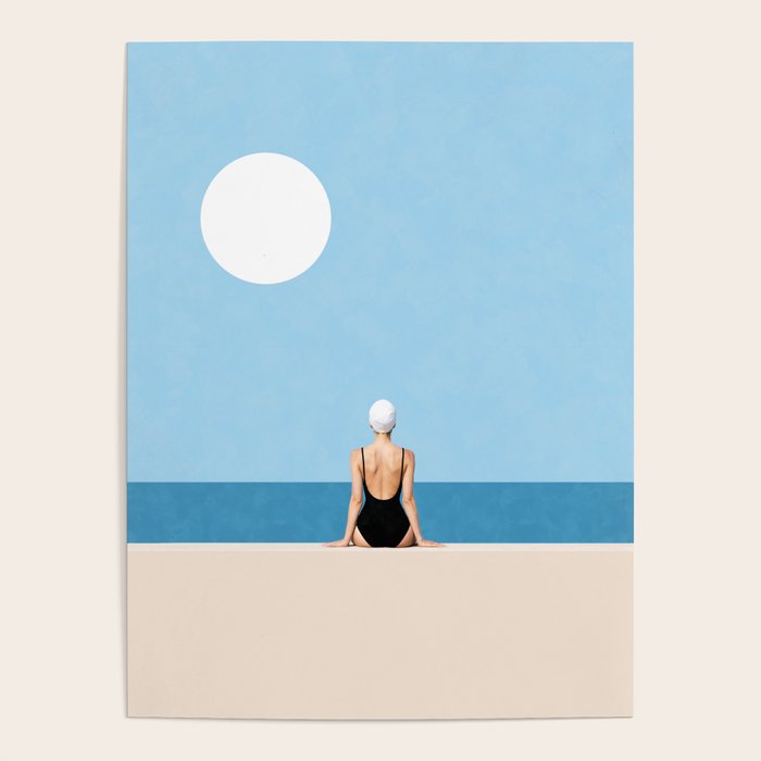 Minimalist Beach Sun Horizon Poster Gallery Image 4