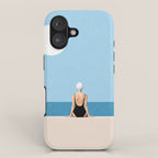 Minimalist Beach Sun Horizon iPhone Case Gallery Image 1