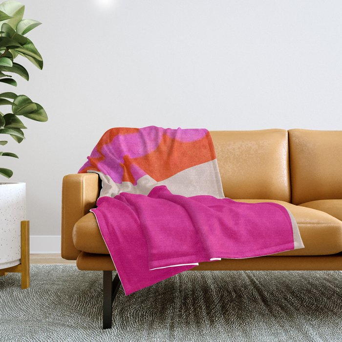 relations II -shapes minimal painting abstract Throw Blanket Gallery Image 1