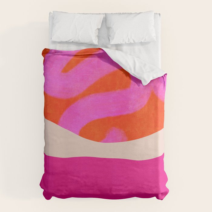 relations II -shapes minimal painting abstract Duvet Cover Gallery Image 1