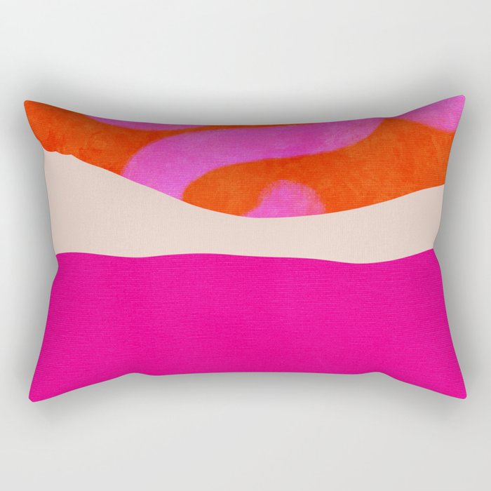 relations II -shapes minimal painting abstract Rectangular Pillow Gallery Image 1