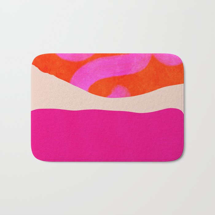 relations II -shapes minimal painting abstract Bath Mat Gallery Image 1