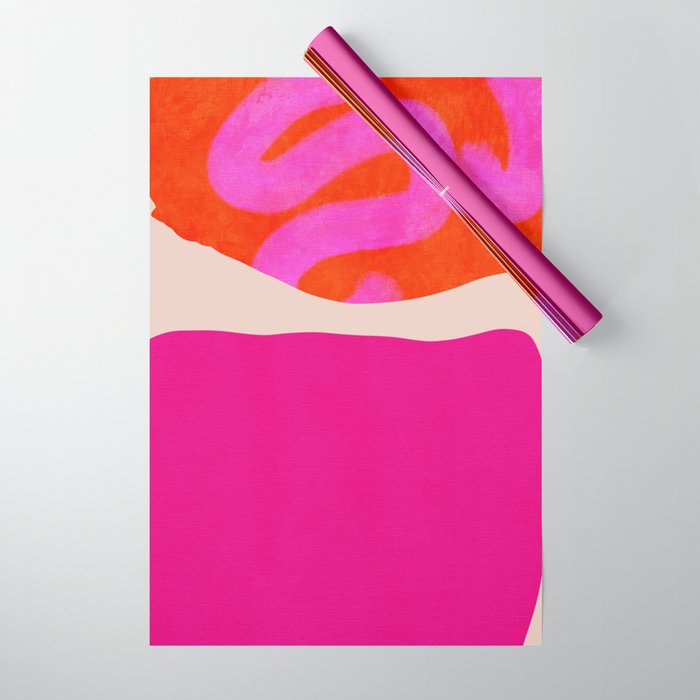 relations II -shapes minimal painting abstract Wrapping Paper Gallery Image 1