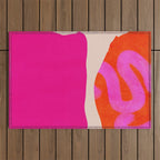 relations II -shapes minimal painting abstract Outdoor Rug Gallery Image 1