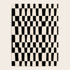 Wave Checks: Noir Black Handpainted Pattern Poster Gallery Image 4