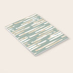 Colorful Stripes, Green and Beige, Abstract Art Notebook Gallery Image 3