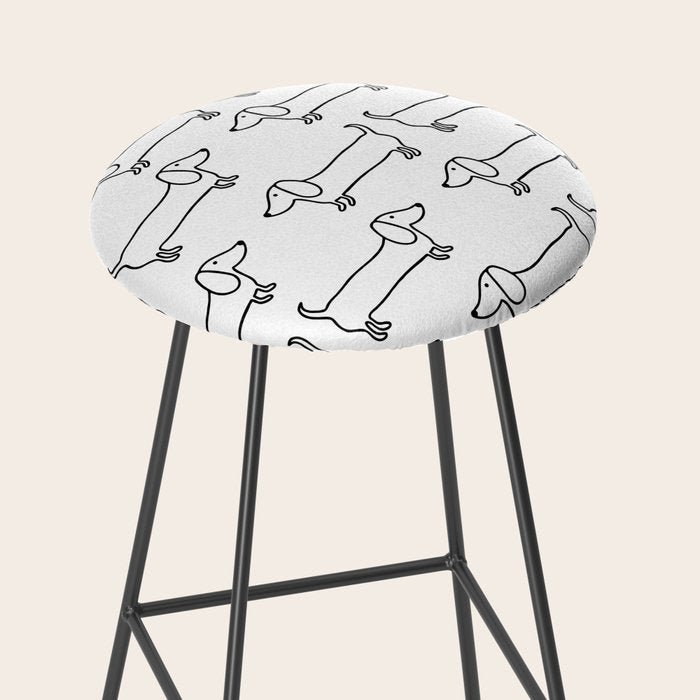 Dachshund in black-white Stool Gallery Image 2
