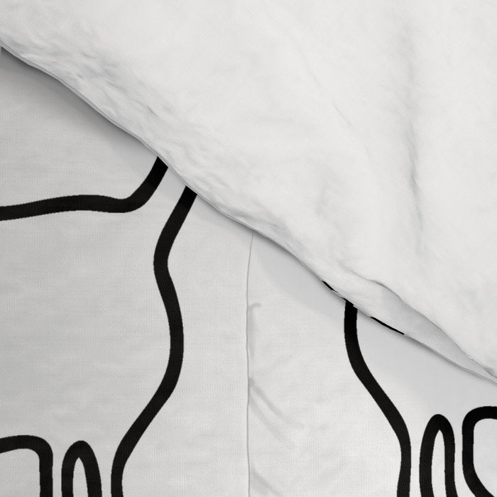 Dachshund in black-white Comforter Gallery Image 4