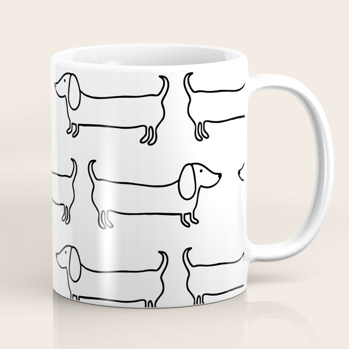 Dachshund in black-white Coffee Mug Gallery Image 1