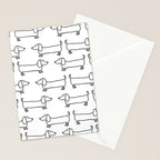 Dachshund in black-white Stationery Card Gallery Image 2