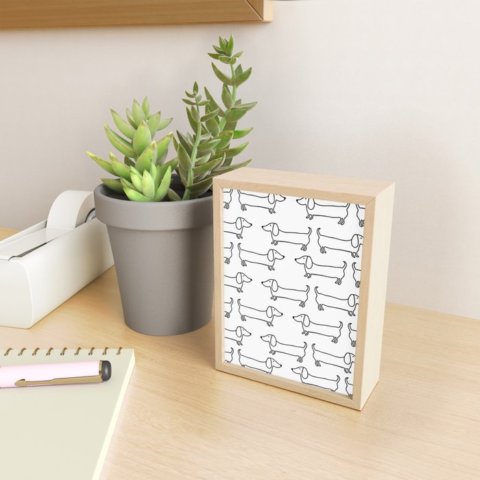 Dachshund in black-white Mini Art Print Gallery Image 2