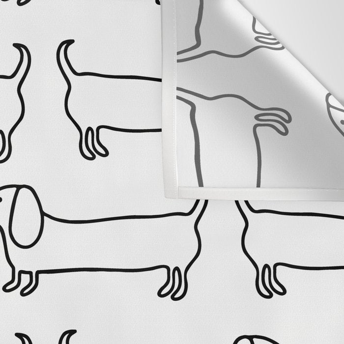 Dachshund in black-white Wall Tapestry Gallery Image 3