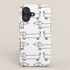 Dachshund in black-white iPhone Case Gallery Image 1