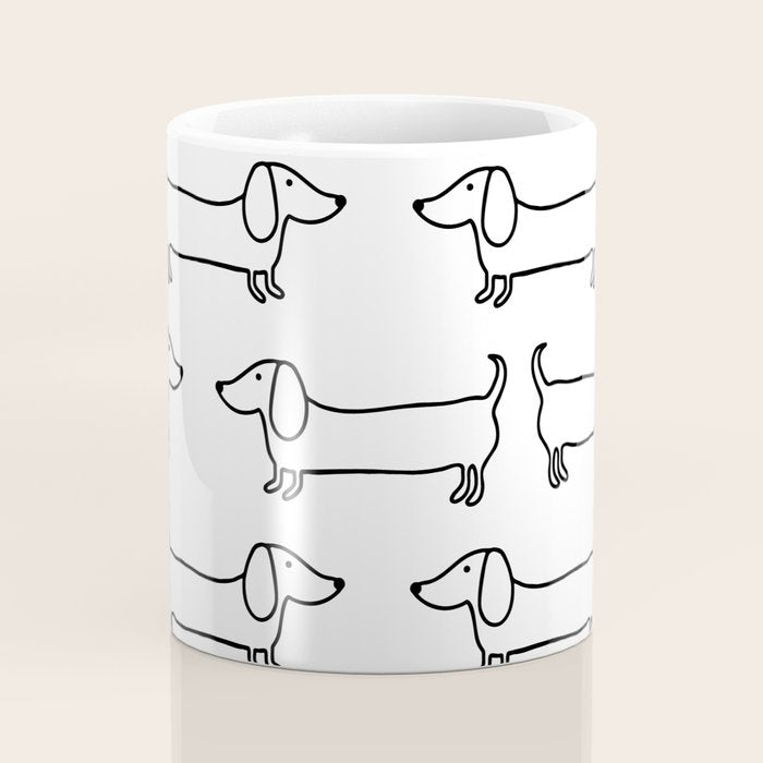 Dachshund in black-white Coffee Mug Gallery Image 4