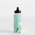 minimal floral abstract art Water Bottle Gallery Image 3