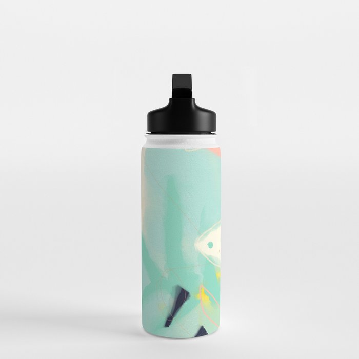 minimal floral abstract art Water Bottle Gallery Image 3