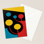Mid Century Modern Geometric Abstract Stationery Card Gallery Image 2