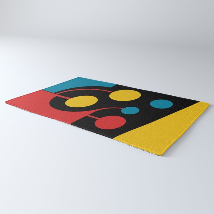 Mid Century Modern Geometric Abstract Rug Gallery Image 3