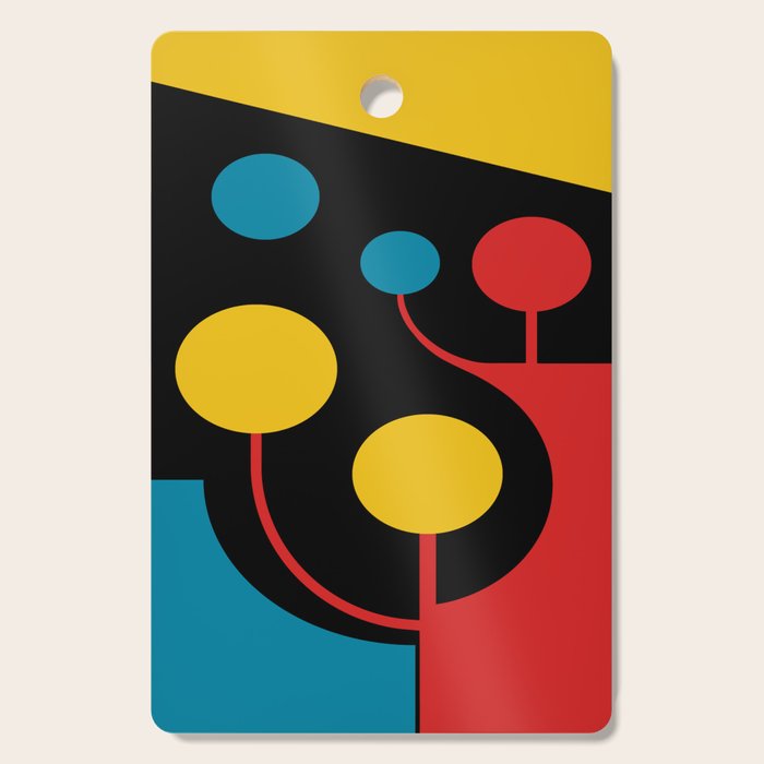 Mid Century Modern Geometric Abstract Cutting Board Gallery Image 1