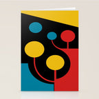 Mid Century Modern Geometric Abstract Stationery Card Gallery Image 2