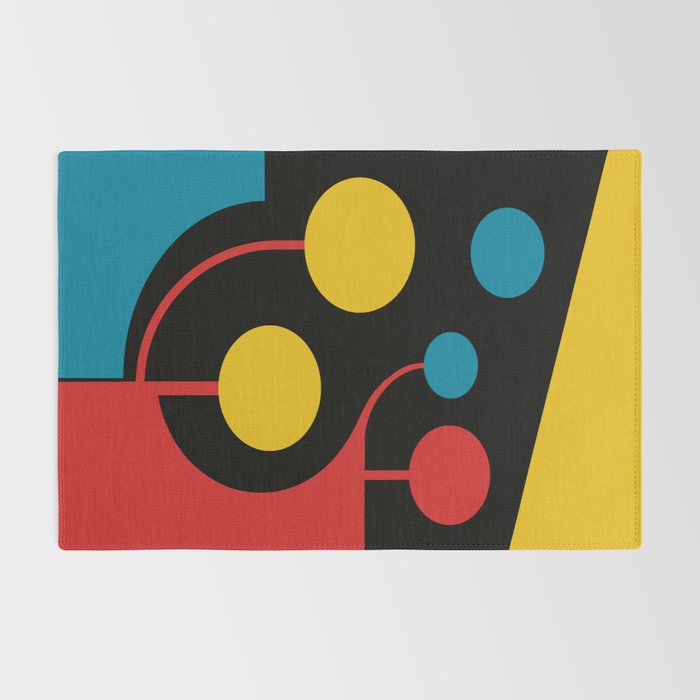 Mid Century Modern Geometric Abstract Rug Gallery Image 2