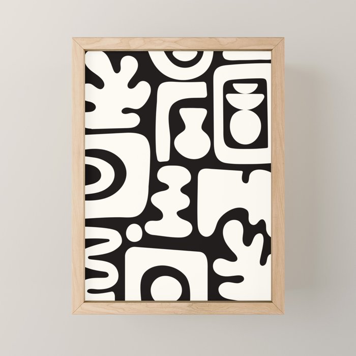 Abstract Black&White Cutouts Mini Art Print Gallery Image 1