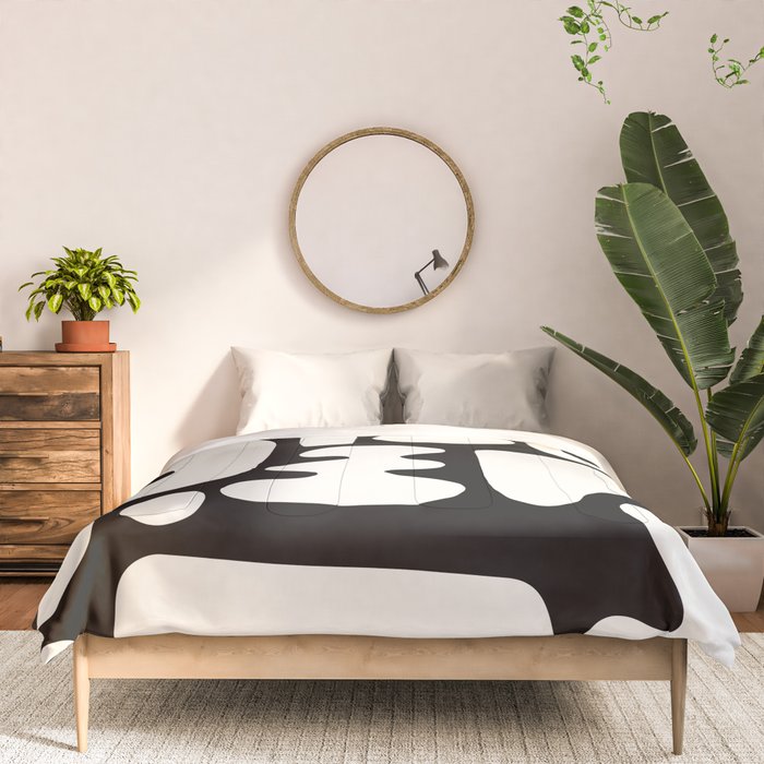 Abstract Black&White Cutouts Comforter Gallery Image 3