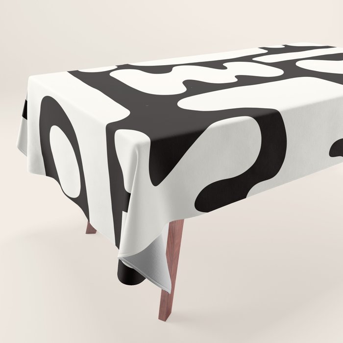 Abstract Black&White Cutouts Tablecloth Gallery Image 1
