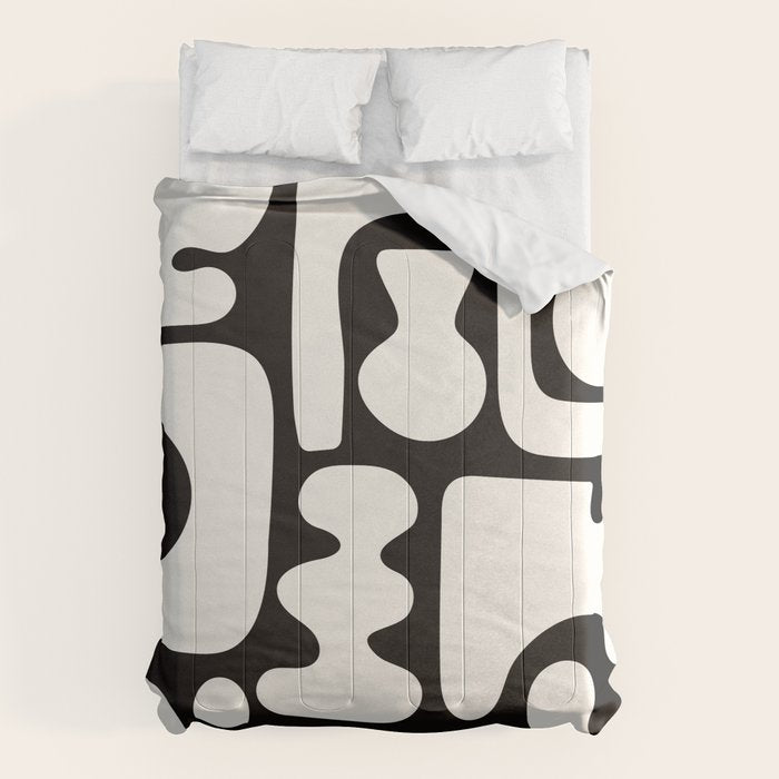 Abstract Black&White Cutouts Comforter Gallery Image 1