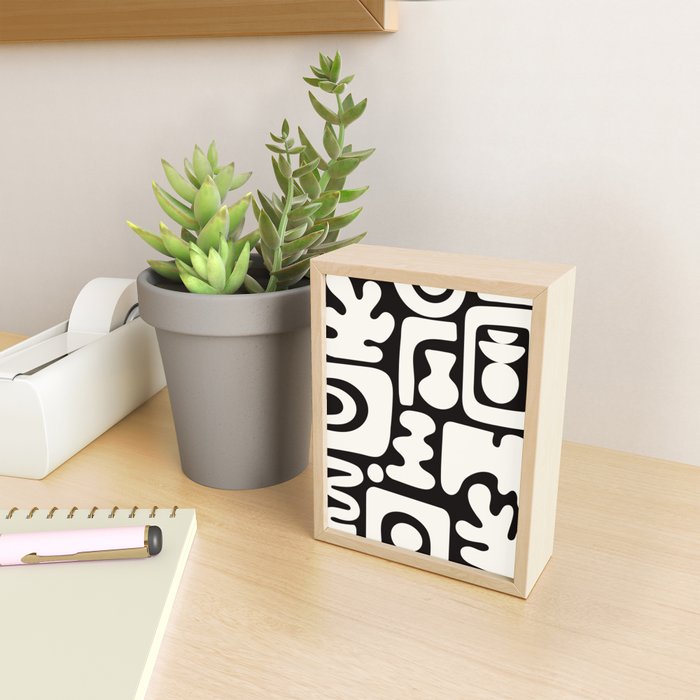 Abstract Black&White Cutouts Mini Art Print Gallery Image 2