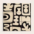 Abstract Black&White Cutouts Wood Wall Art Gallery Image 1