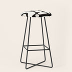 Abstract Black&White Cutouts Stool Gallery Image 1