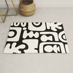 Abstract Black&White Cutouts Rug Gallery Image 1