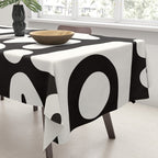 Abstract Black&White Cutouts Tablecloth Gallery Image 3