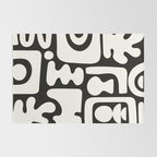 Abstract Black&White Cutouts Rug Gallery Image 2