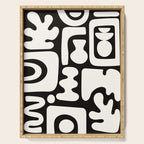 Abstract Black&White Cutouts Serving Tray Gallery Image 1