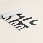 Abstract Black&White Cutouts Yoga Mat Gallery Image 2
