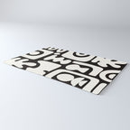Abstract Black&White Cutouts Rug Gallery Image 3