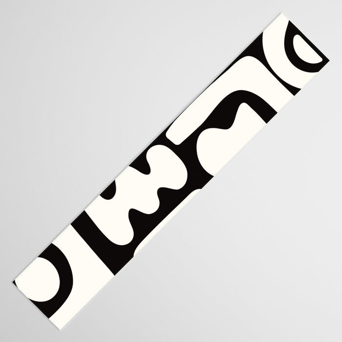 Abstract Black&White Cutouts Table Runner Gallery Image 3