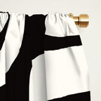 Abstract Black&White Cutouts Window Curtain Gallery Image 2