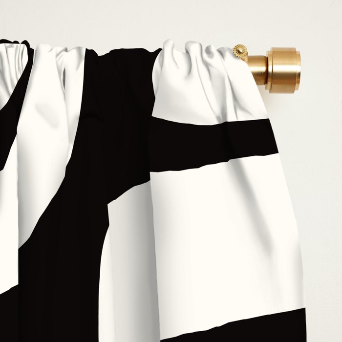 Abstract Black&White Cutouts Window Curtain Gallery Image 2